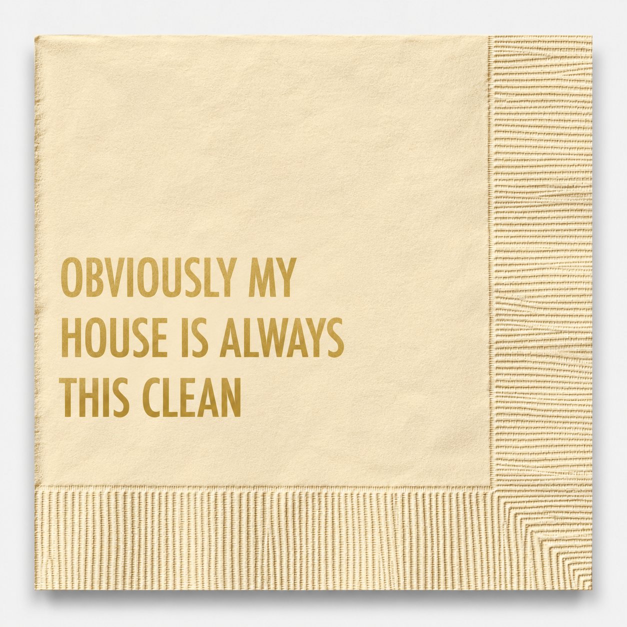 ‘Obviously Clean’ Paper Cocktail Napkins