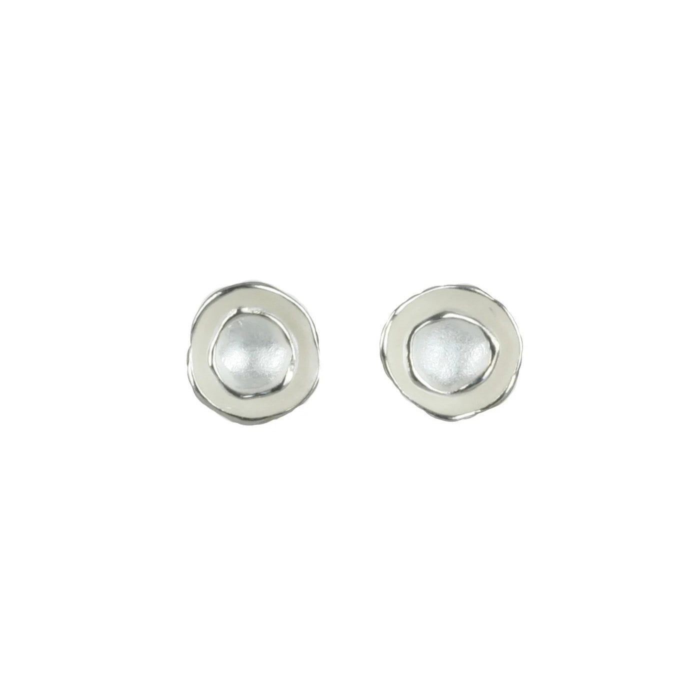 Sterling Silver Oyster Pod Stud Earrings
