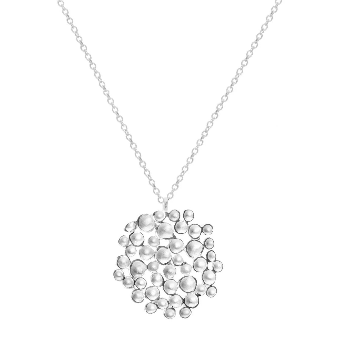 Sterling Silver Large Champagne Pendant Necklace