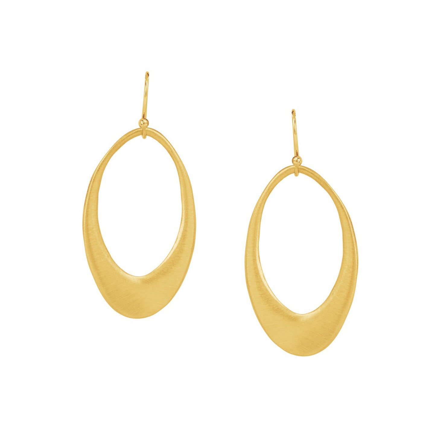 Open Oval Dangle Earrings