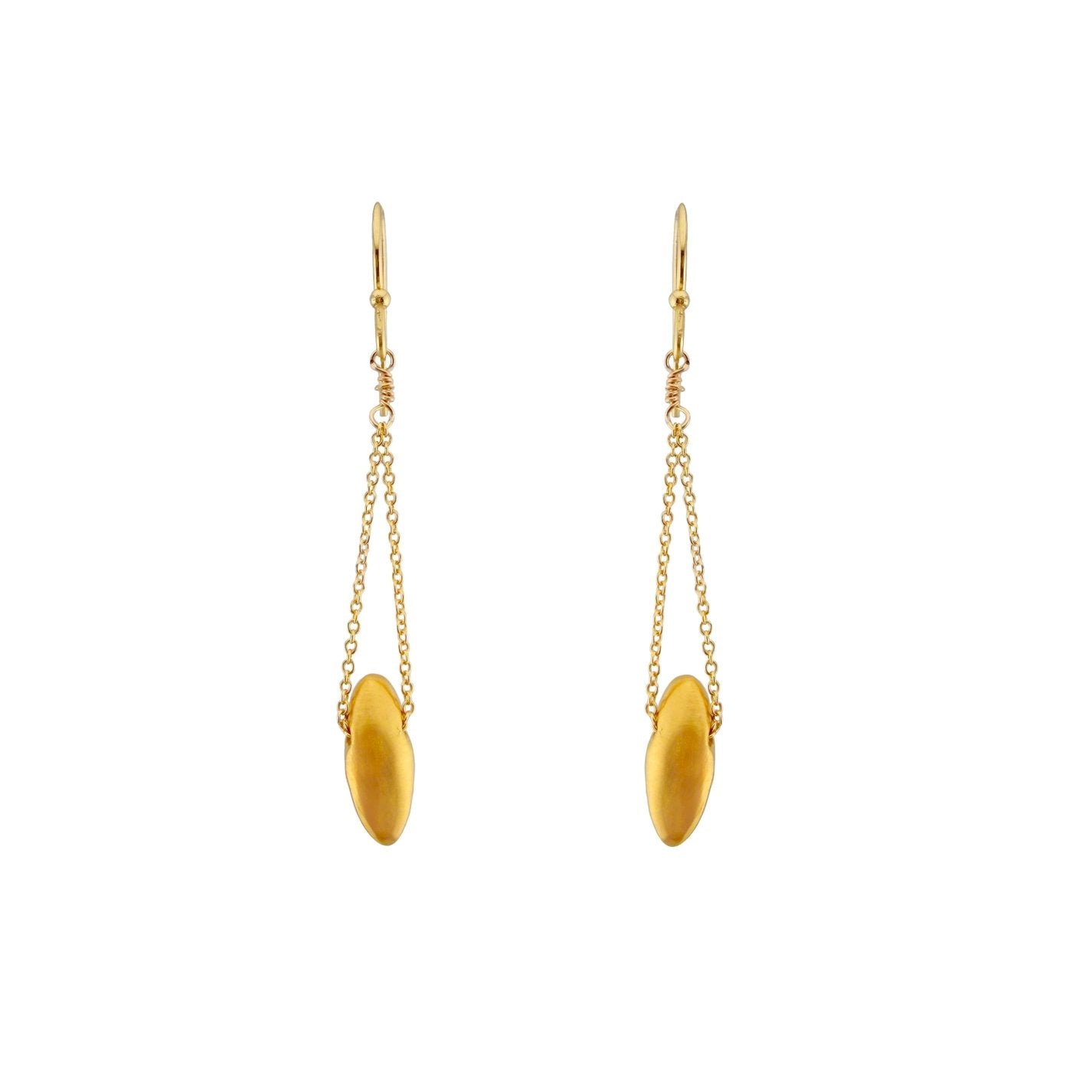 Hanging Nugget Drop Earrings – Gold Vermeil