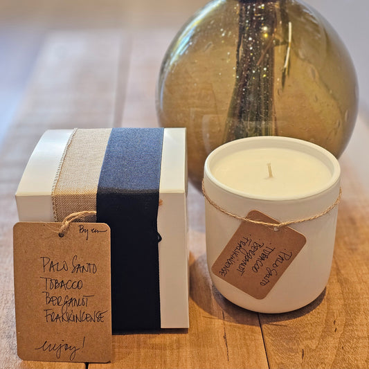 Coconut Blend Wax Candle - Palo Santo | Tobacco | Bergamot | Frankincense