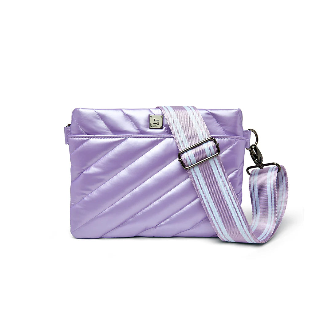 Quilted Covertible 'Diagonal Bum Bag 2.0' Waist/Crossbody Bag - Pearl Lavender