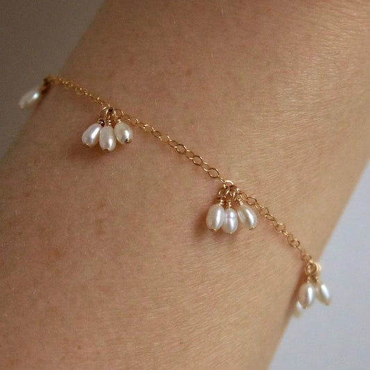 Pearl Trio Droplets Bracelet