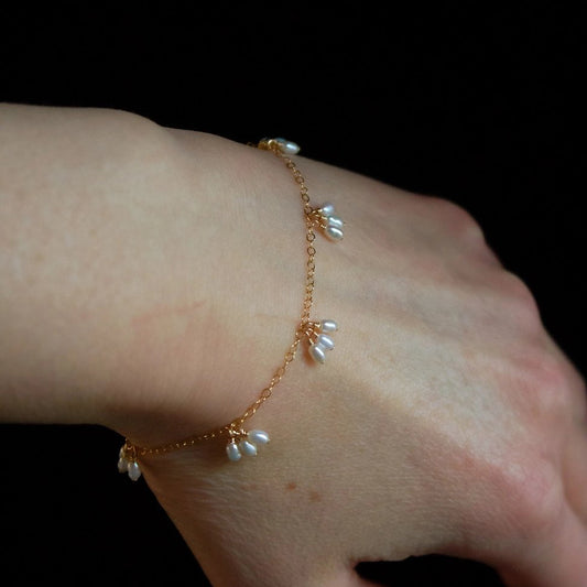 Pearl Trio Droplets Bracelet