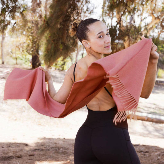 Baby Alpaca Scarf - Persimmon