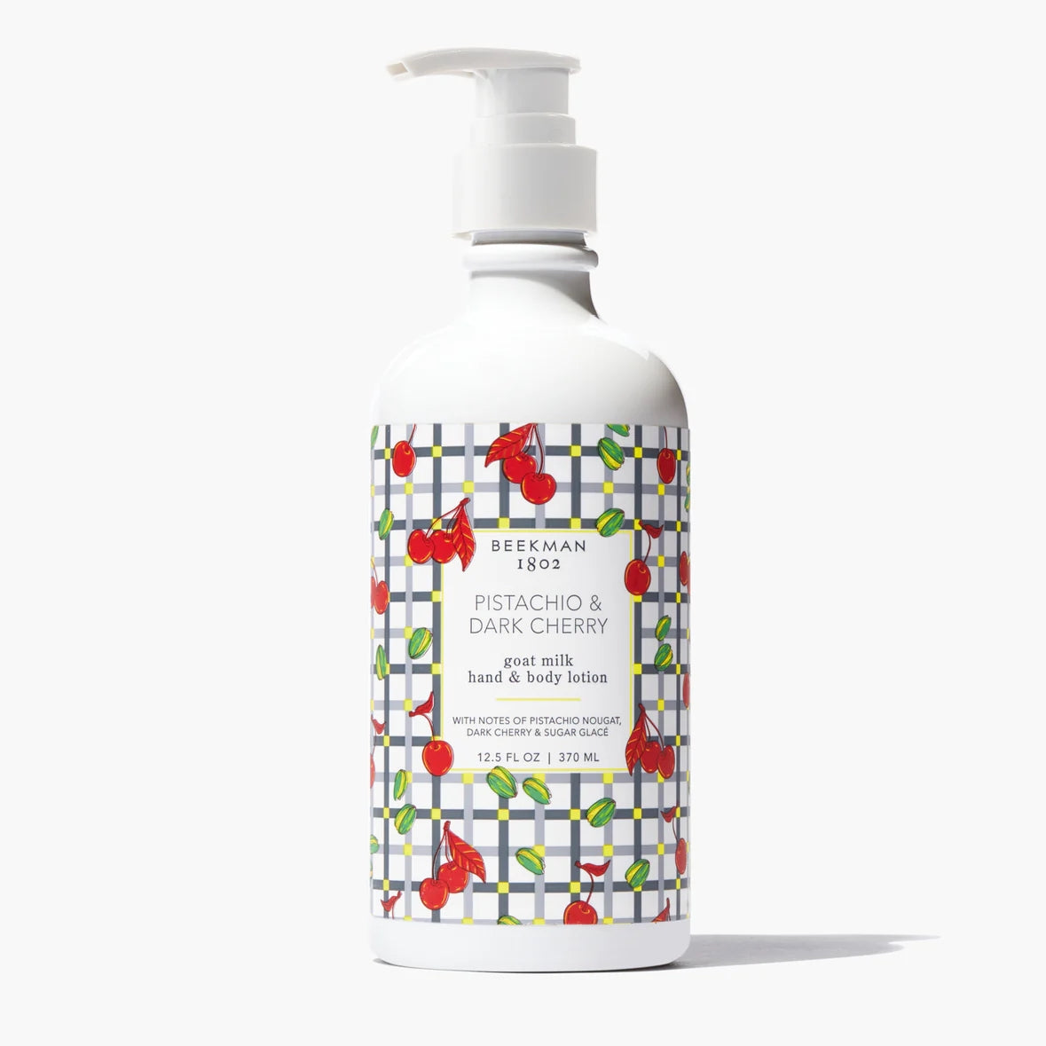 Goat Milk Hand Cream | 12.5 oz Pump Bottle - Pistachio & Dark Cherry