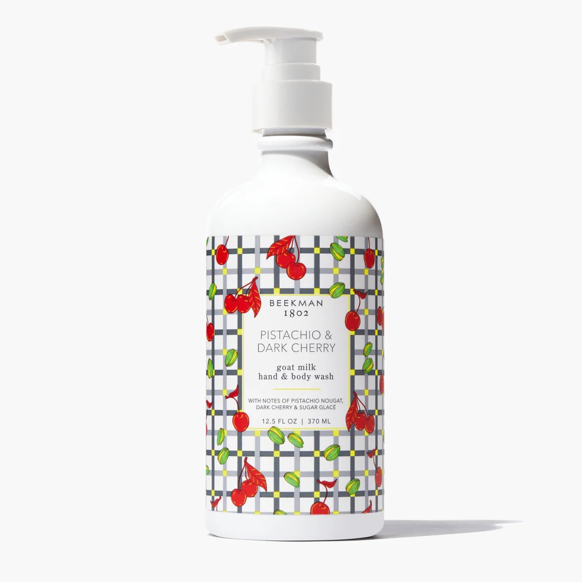 Hand & Body Wash | 12.5 oz Pump Bottle - Pistachio & Dark Cherry