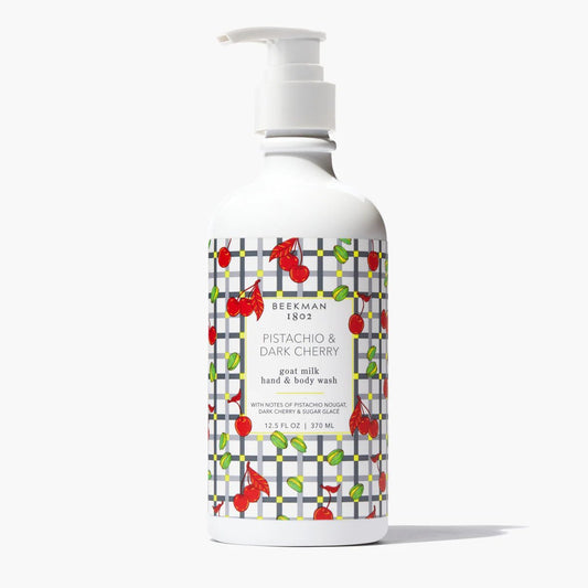 Hand & Body Wash | 12.5 oz Pump Bottle - Pistachio & Dark Cherry