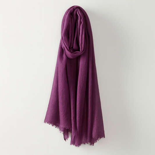 Cashmere Whisper Featherweight Scarf - Plum