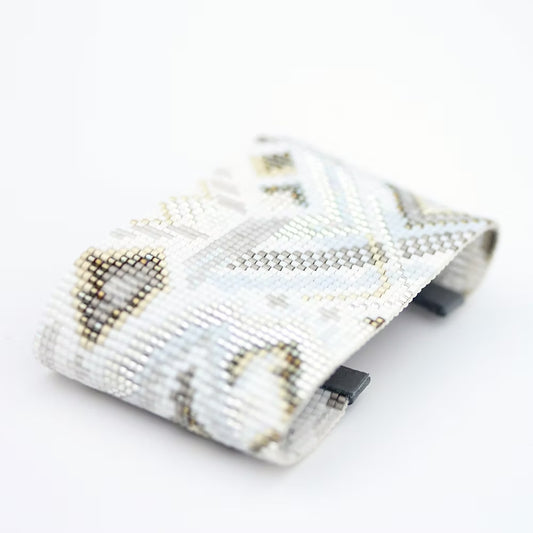 Quartz Handwoven Beaded Cuff Bracelet