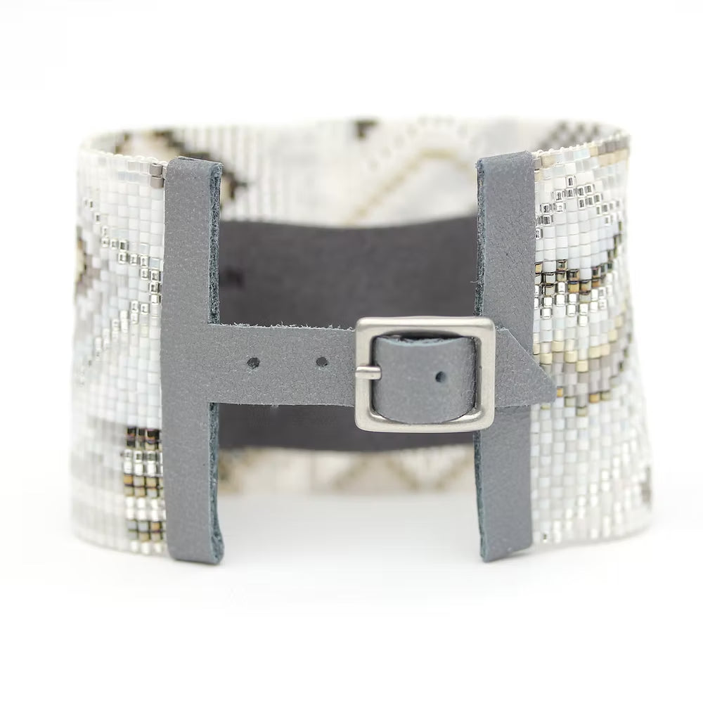 Quartz Handwoven Beaded Cuff Bracelet