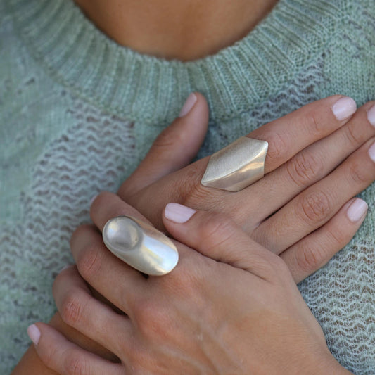 Silver Reflections Statement Ring