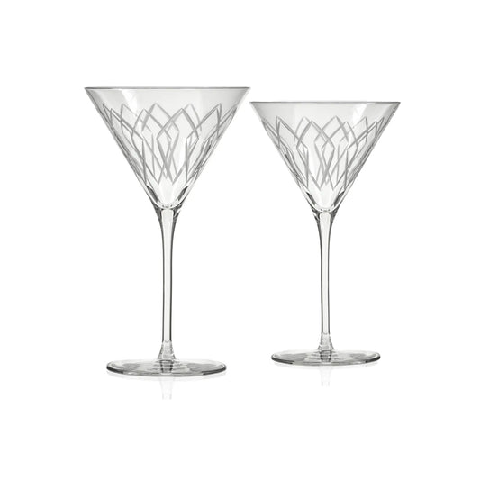 Mid-Century Modern 10oz Martini Cocktail Glass