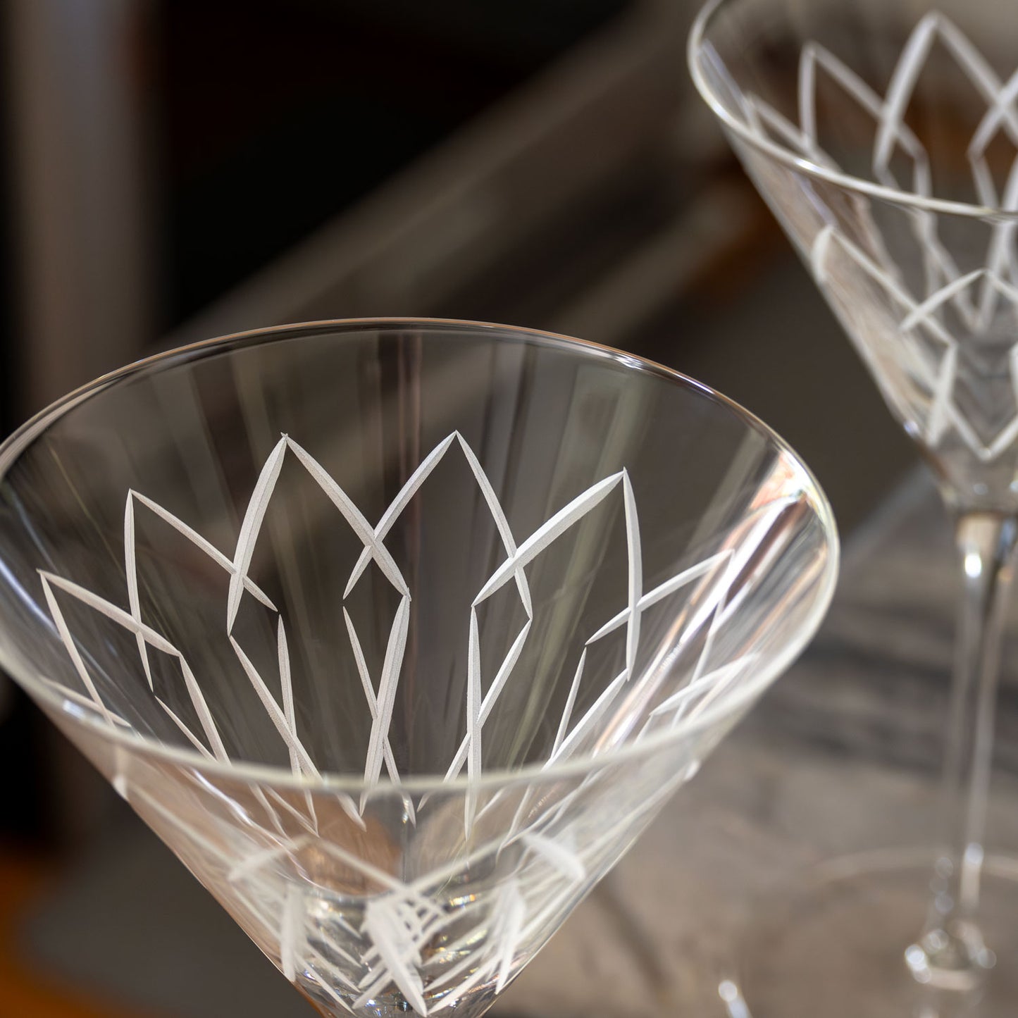 Mid-Century Modern 10oz Martini Cocktail Glass