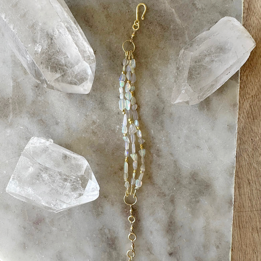 Triple Strand Australian Opal Bracelet