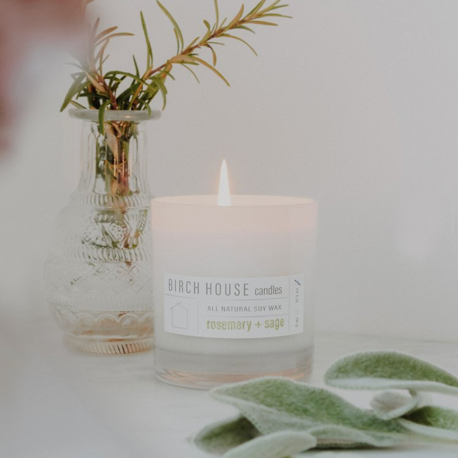 Rosemary + Sage Soy Wax Candle