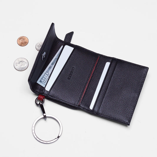 Hammitt Royce Keyring Wallet - Black/Gunmetal