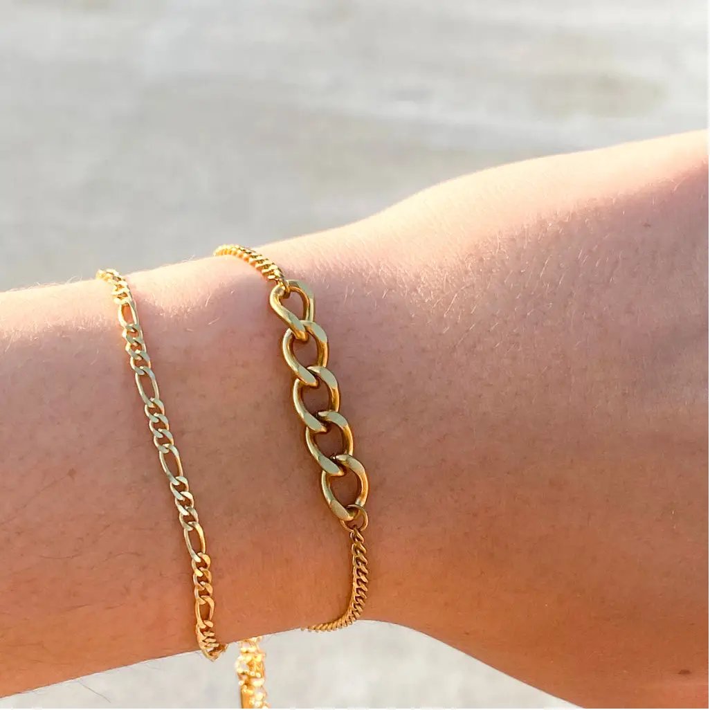 4mm Figaro Chain Bracelet – Gold Filled