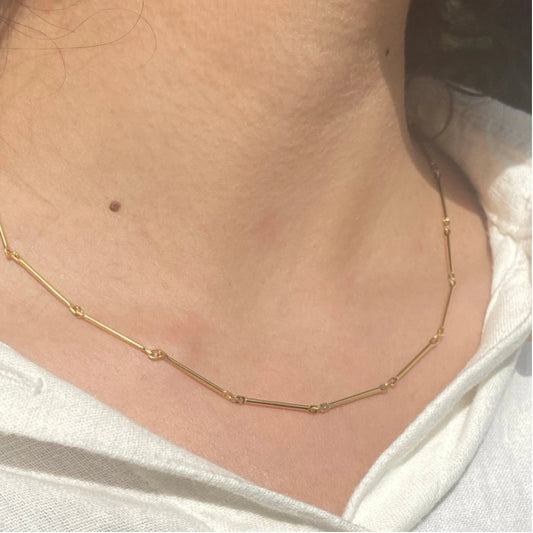 Link Bar Necklace – Gold Filled