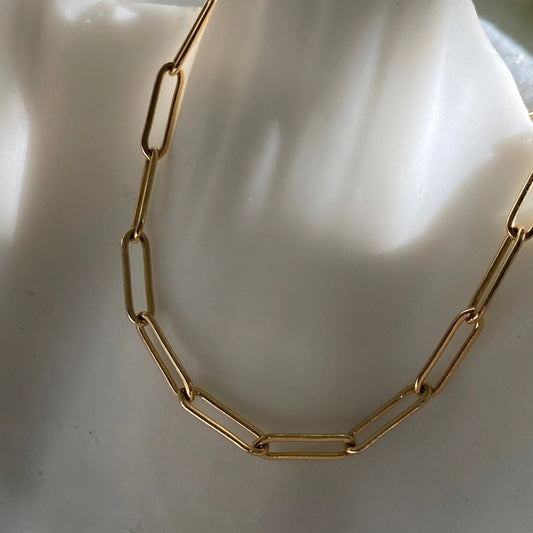 Thick Paperclip Chain Bracelet – Gold Filled