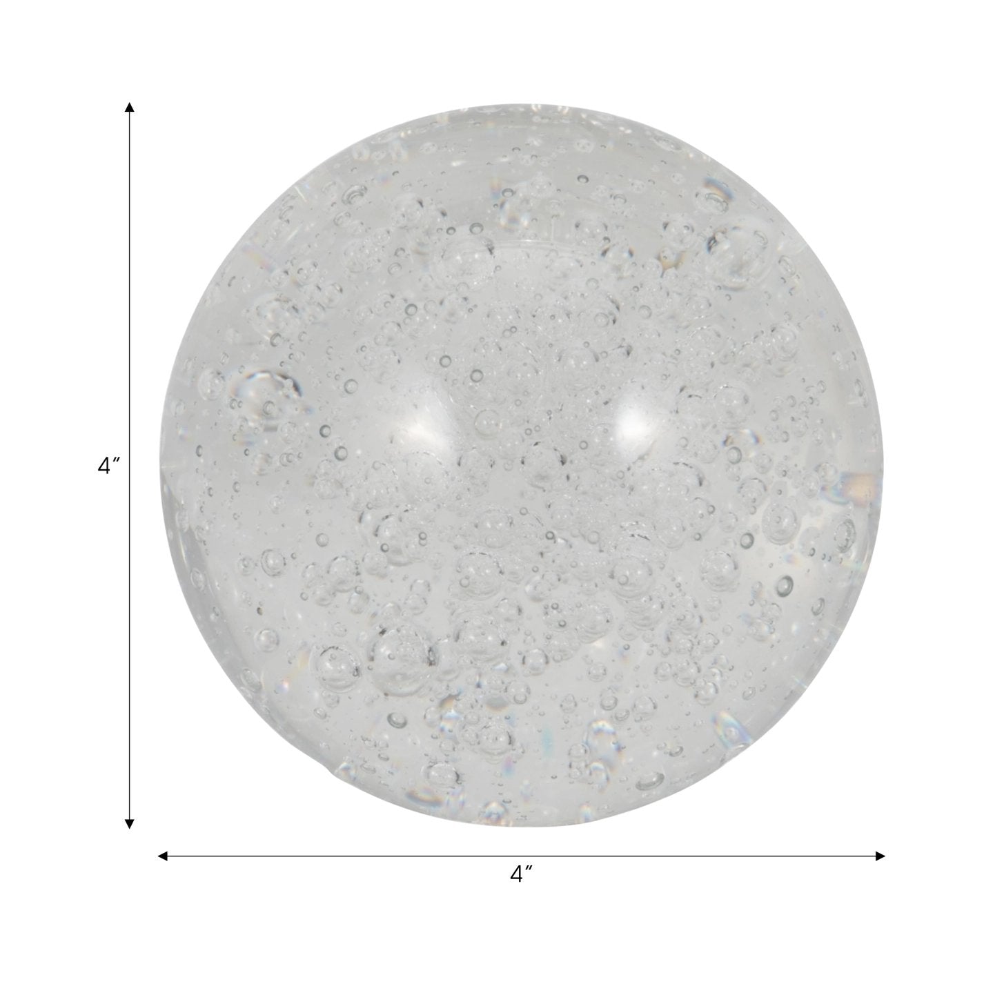 Clear Glass Crystal Ball Decorative Orb