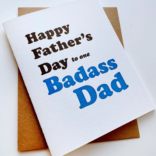Badass Dad - Letterpress Card