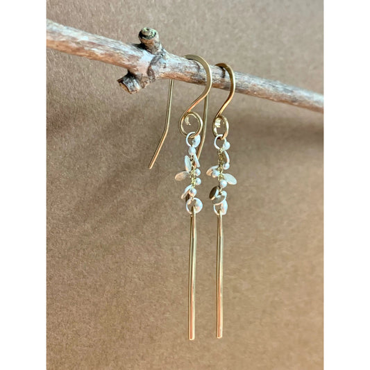 Small Confetti Stix Earrings - Gold Fill + Sterling Silver