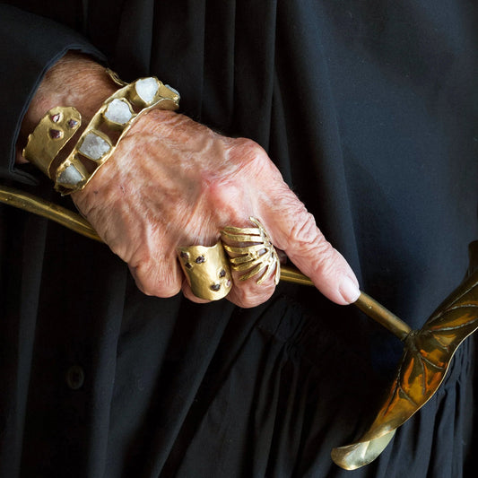Hammered Brass ‘Solaris’ Statement Ring