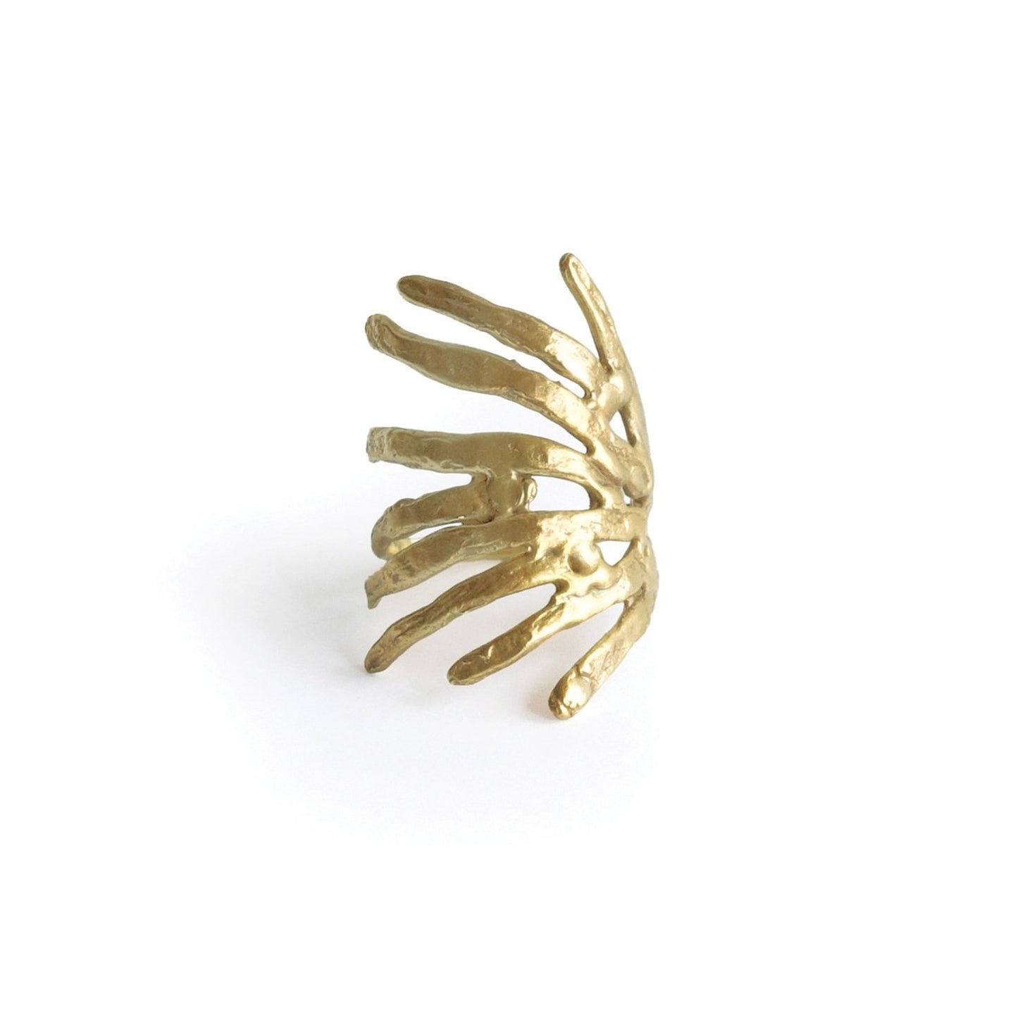 Hammered Brass ‘Solaris’ Statement Ring