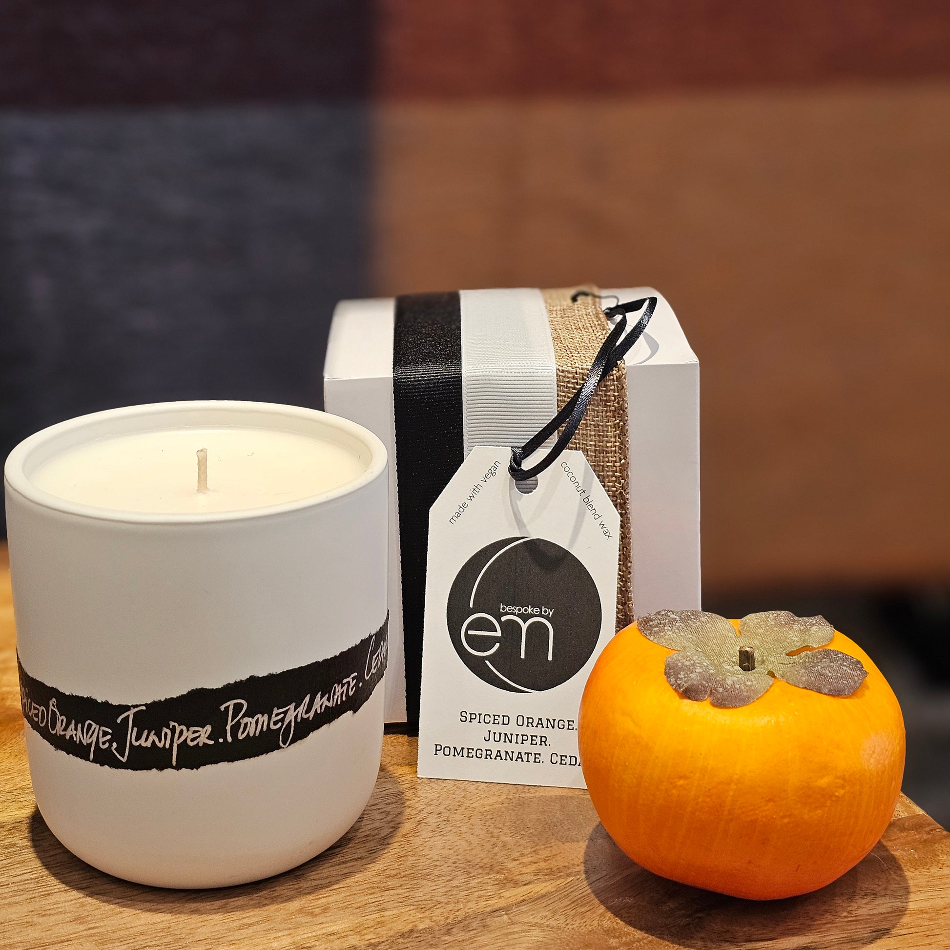 Coconut Blend Wax Candle - Spiced Orange | Juniper | Pommegranate | Cedar