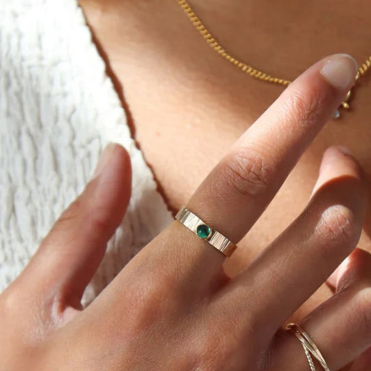 ‘Sunrise’ Gemstone Ring (select stone/material)