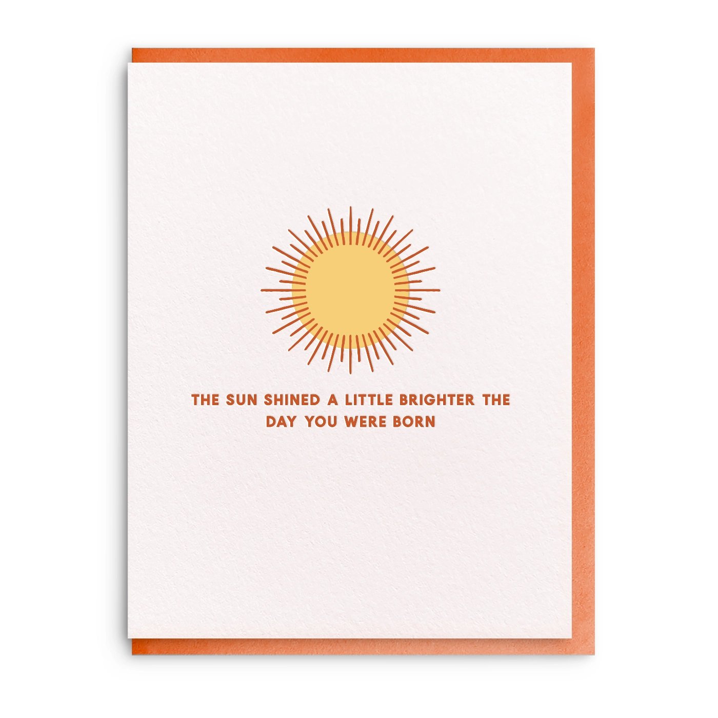 Sunshine - Letterpress Birthday Card