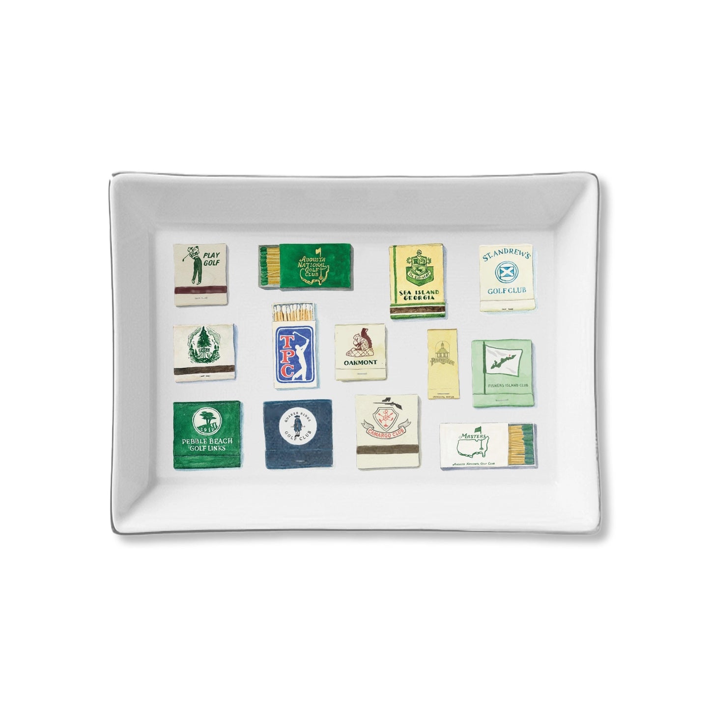 Ceramic Trinket Tray - Golf Matches