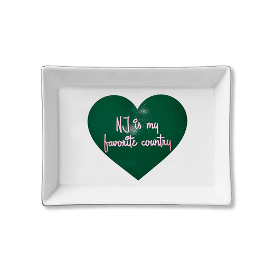 Ceramic Trinket Tray - NJ Is My Favorite Country