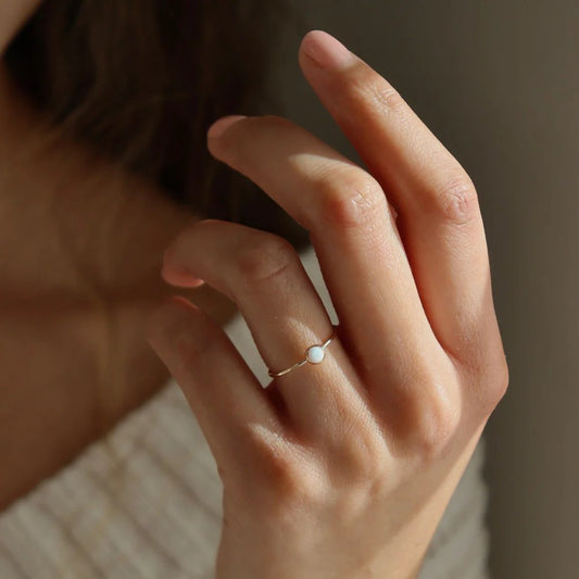 Opal Stacking Ring - Gold Fill