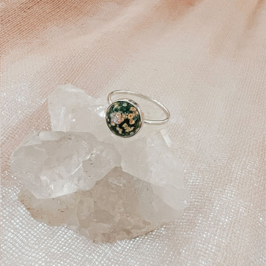 Sterling Silver Ocean Jasper Ring