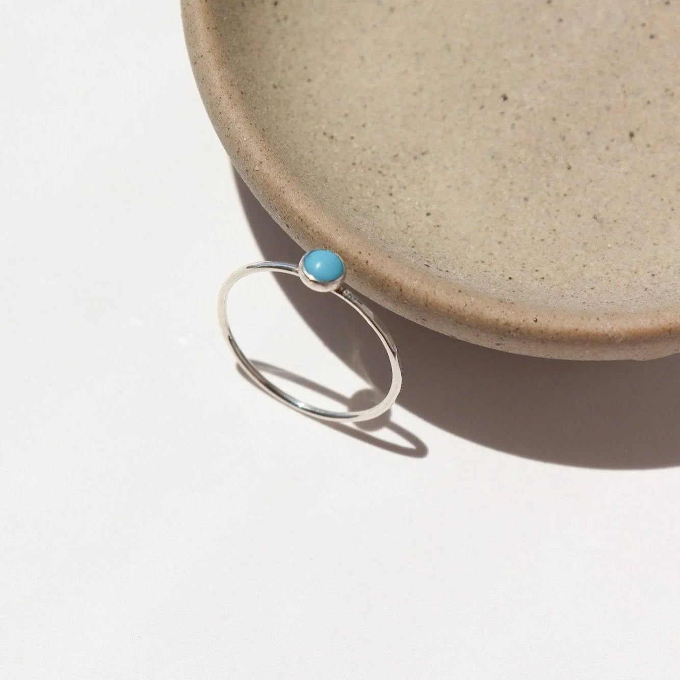Turquoise Stacking Ring - Gold Fill