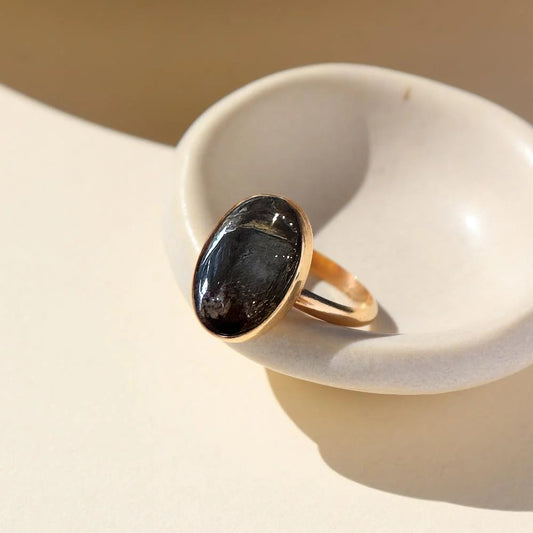 Tiger's Iron ‘Woodland’ Ring - Gold Fill