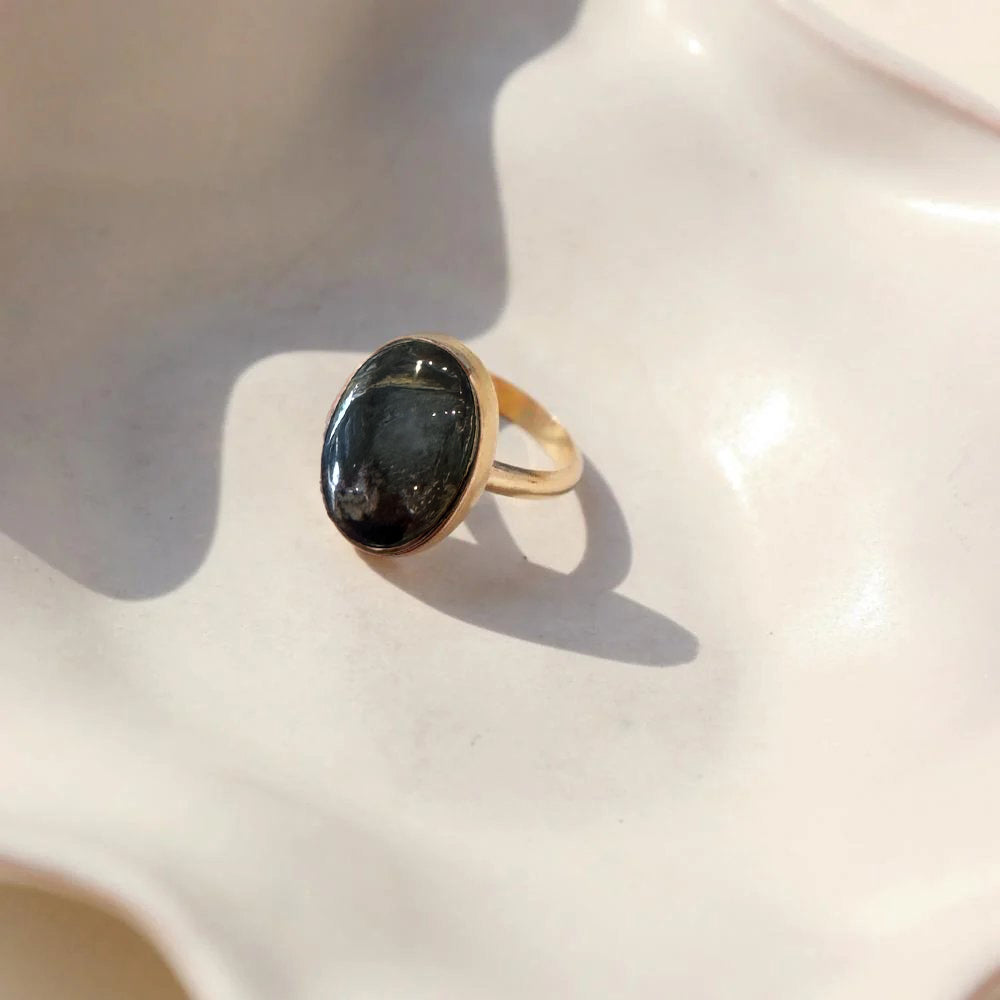 Tiger's Iron ‘Woodland’ Ring - Gold Fill