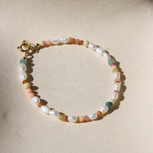 ‘Pearl + Petal’ Bracelet - Gold Filled