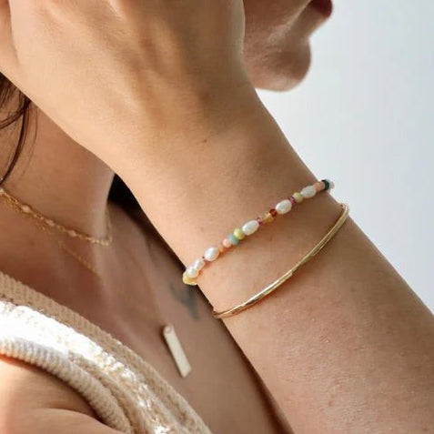 ‘Pearl + Petal’ Bracelet - Gold Filled