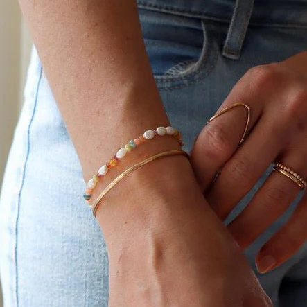 ‘Pearl + Petal’ Bracelet - Gold Filled