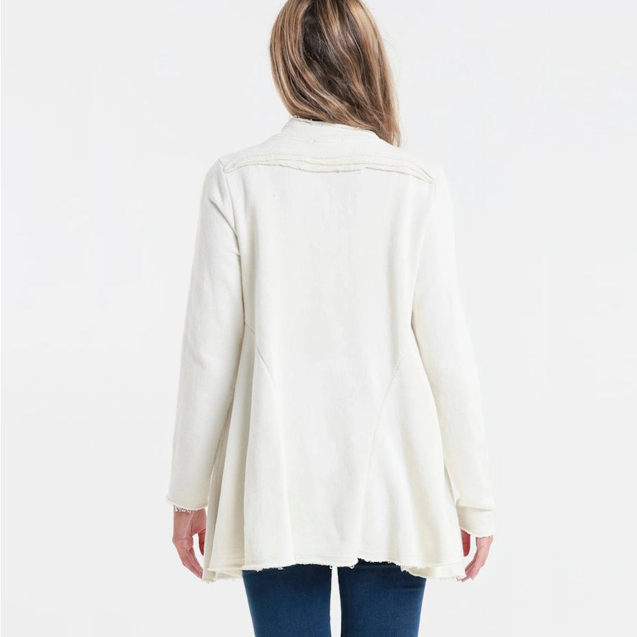 Jane French Terry Cozy Jacket - Cream