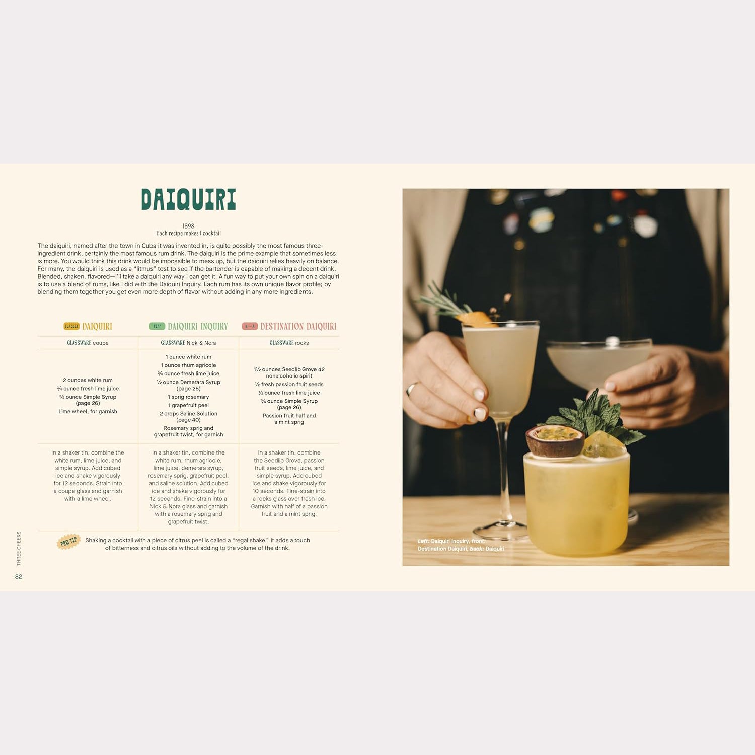 Three Cheers: Cocktails Three Ways: Classics, Riffs, and Zero-Proof Sips