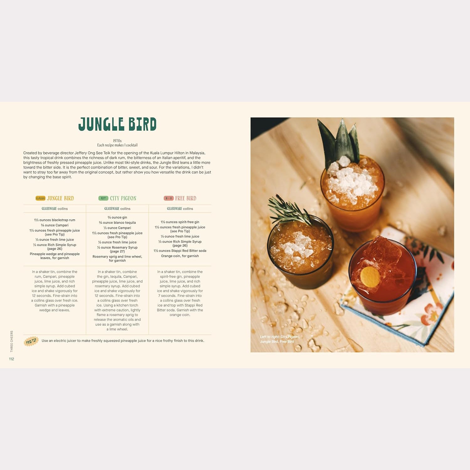 Three Cheers: Cocktails Three Ways: Classics, Riffs, and Zero-Proof Sips