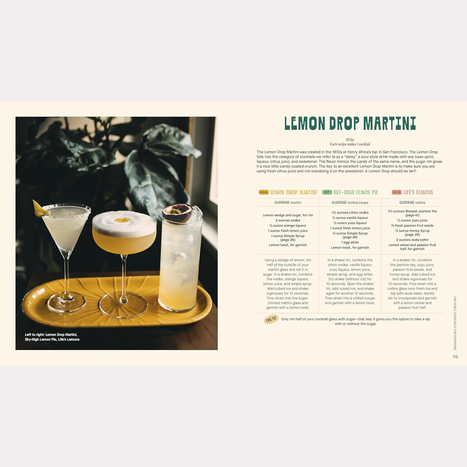 Three Cheers: Cocktails Three Ways: Classics, Riffs, and Zero-Proof Sips