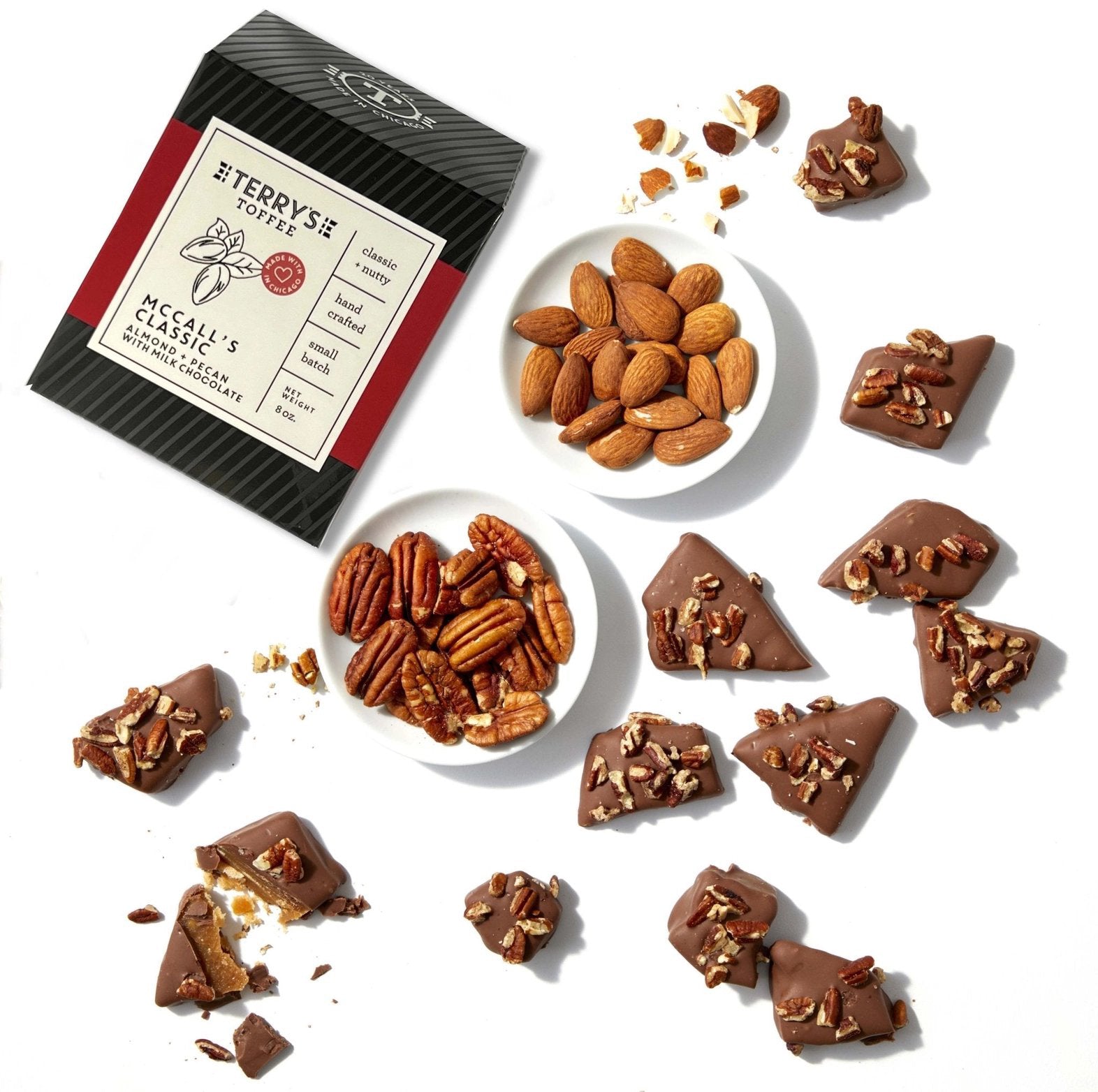 McCall's Classic Toffee: Almonds with Milk Chocolate + Pecans