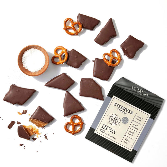 Pretzel + Sea Salt Toffee with Dark Chocolate