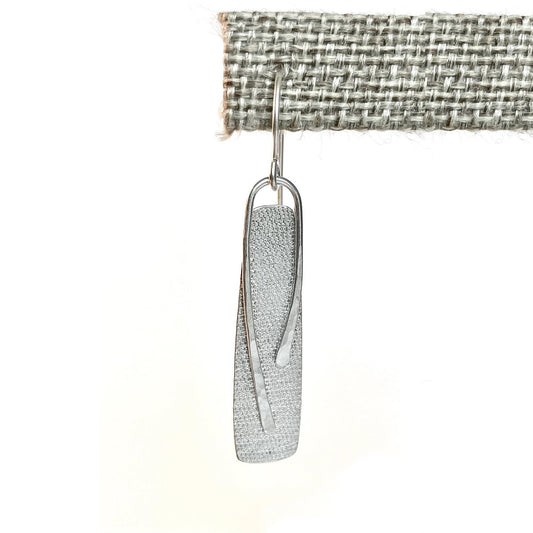 Sterling Silver Textured Drop Earrings